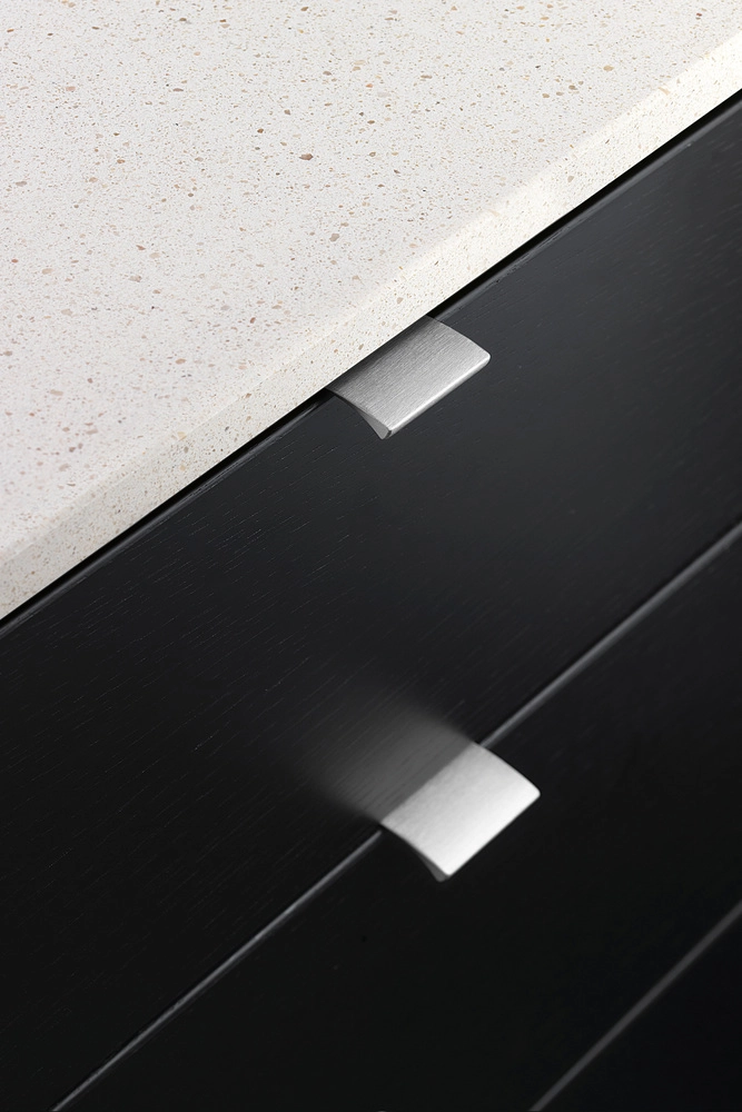 Furnipart - Edge Straight - greb i aluminium inox look CC20mm L40mm B40,9m